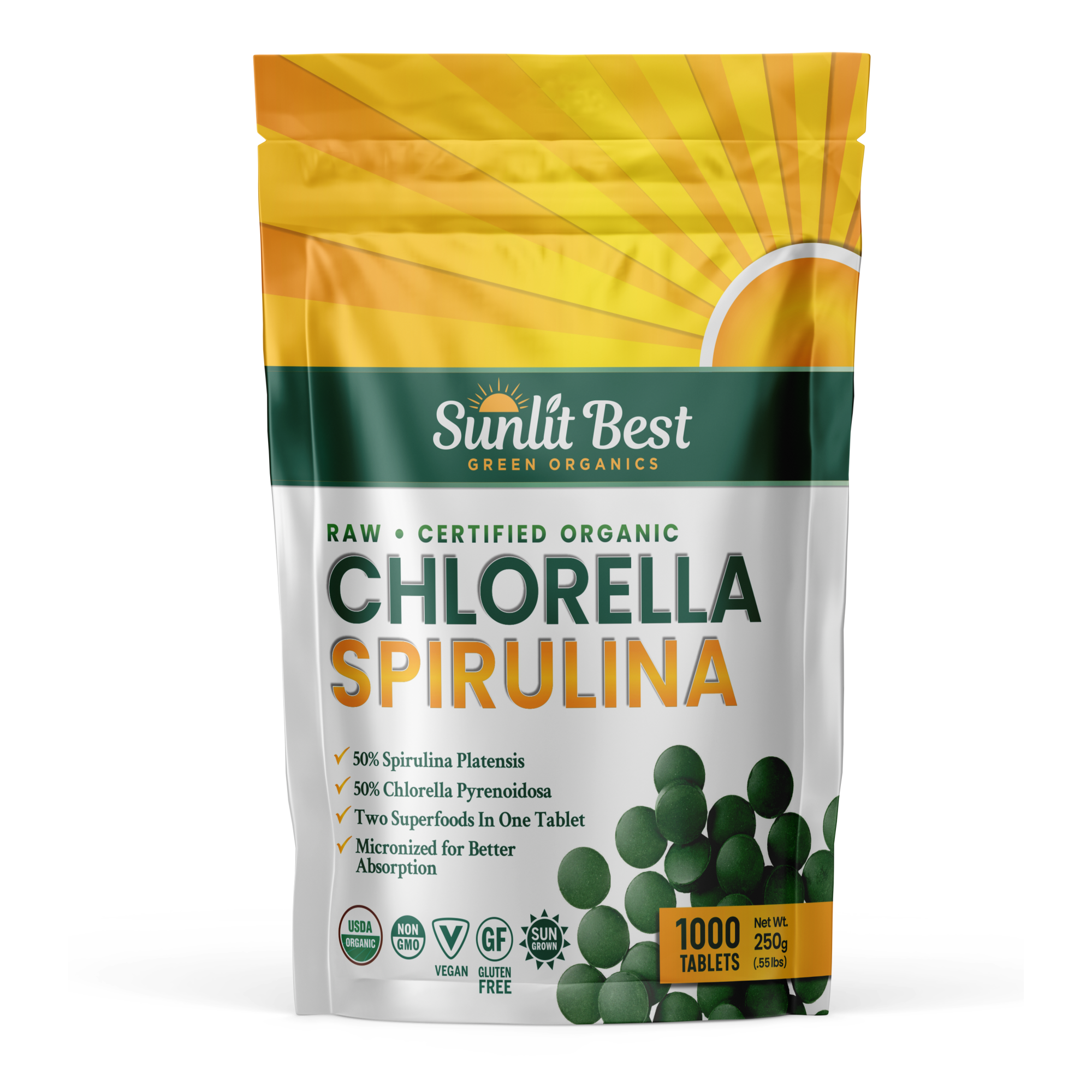 Chlorella &amp; Spirulina 2 in 1 Superfood