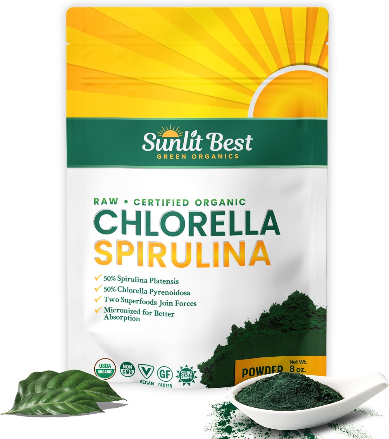 Organic Chlorella Spirulina Powder