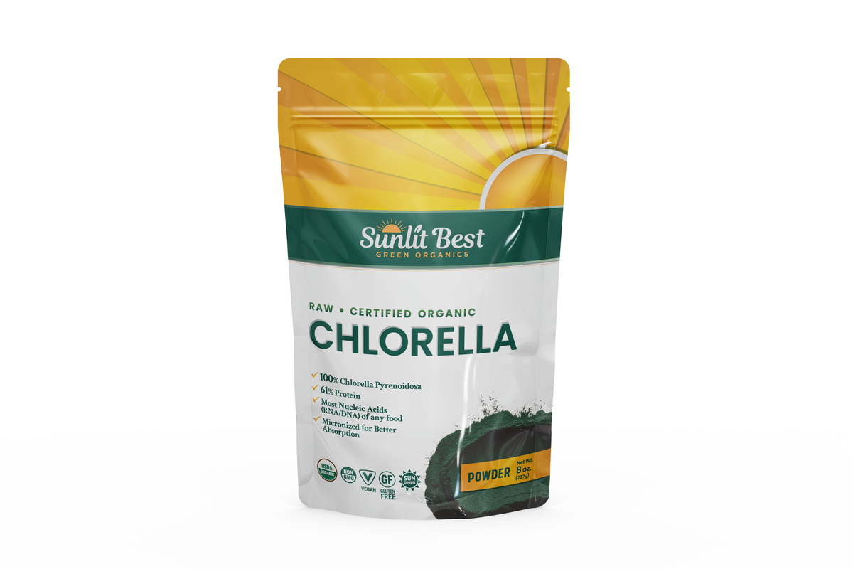 Sunlit Best Green Organic Chlorella 8 Oz Powder